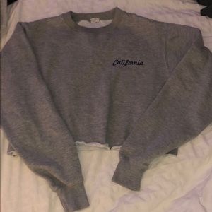 Brandy Melville gray cropped sweatshirt